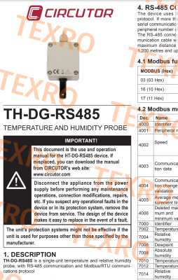 Circutor-TH-DG-RS485 