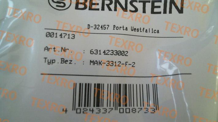 Bernstein-p/n: 6314233002, Type: MAK-3312-F-2